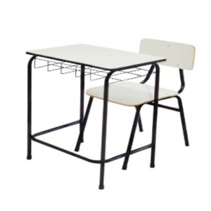 Conjunto escolar adulto formica - branco